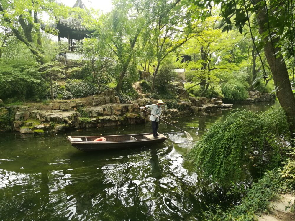 拙政園の庭園の写真