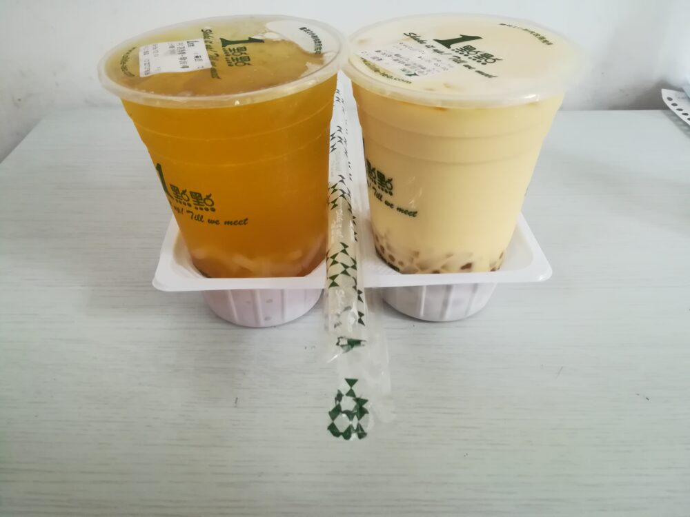 美团のアプリを使って注文したタピオカジュースの写真②