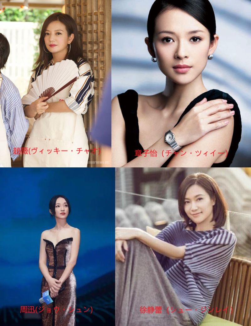 2000年中国四大女優の写真